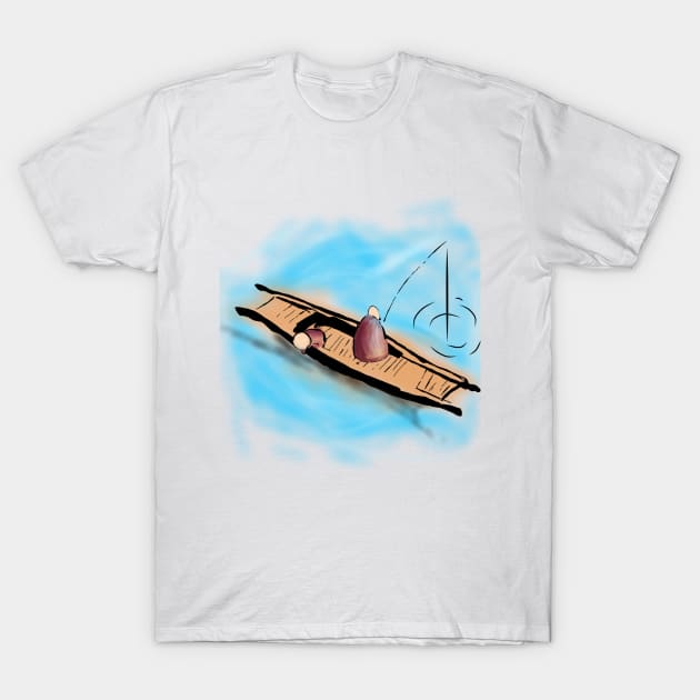 Dad and child in the boat T-Shirt by Pikpik0299